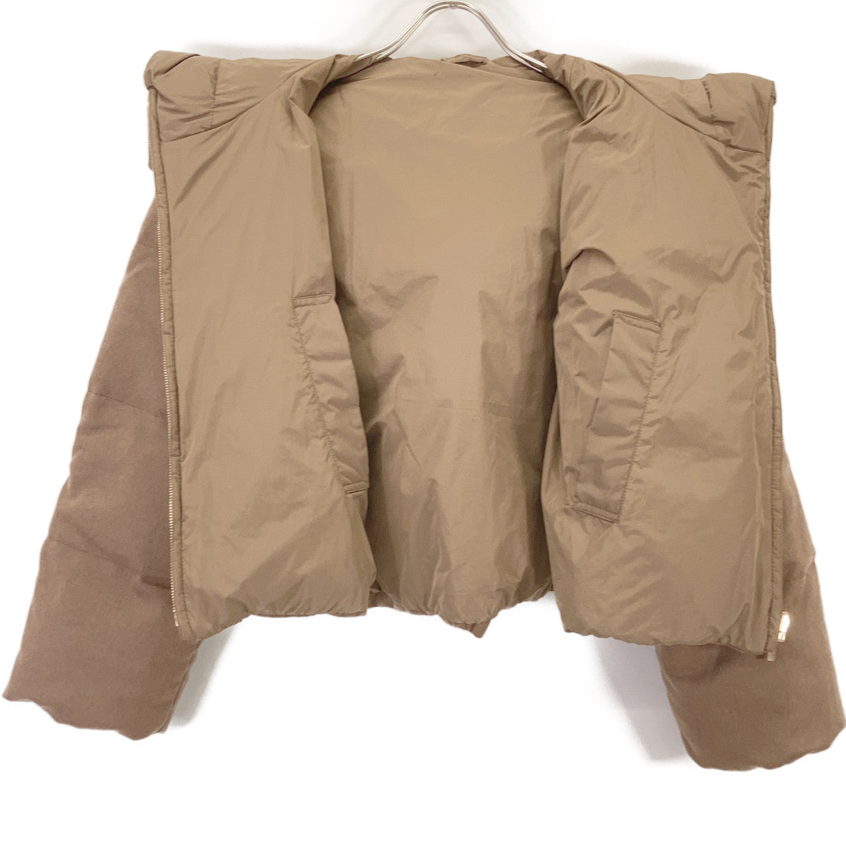 Max MaraWEEKEND Max Mara Weekend 2529486145 THE CUBE Camel Cropped Reversible Down Jacket