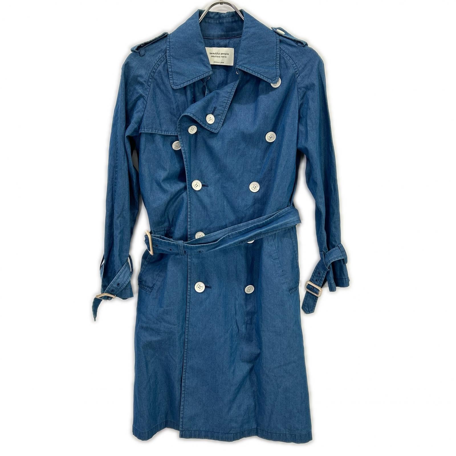 beautifulpeople beautiful people 1510103407 denim trench coat coat 140