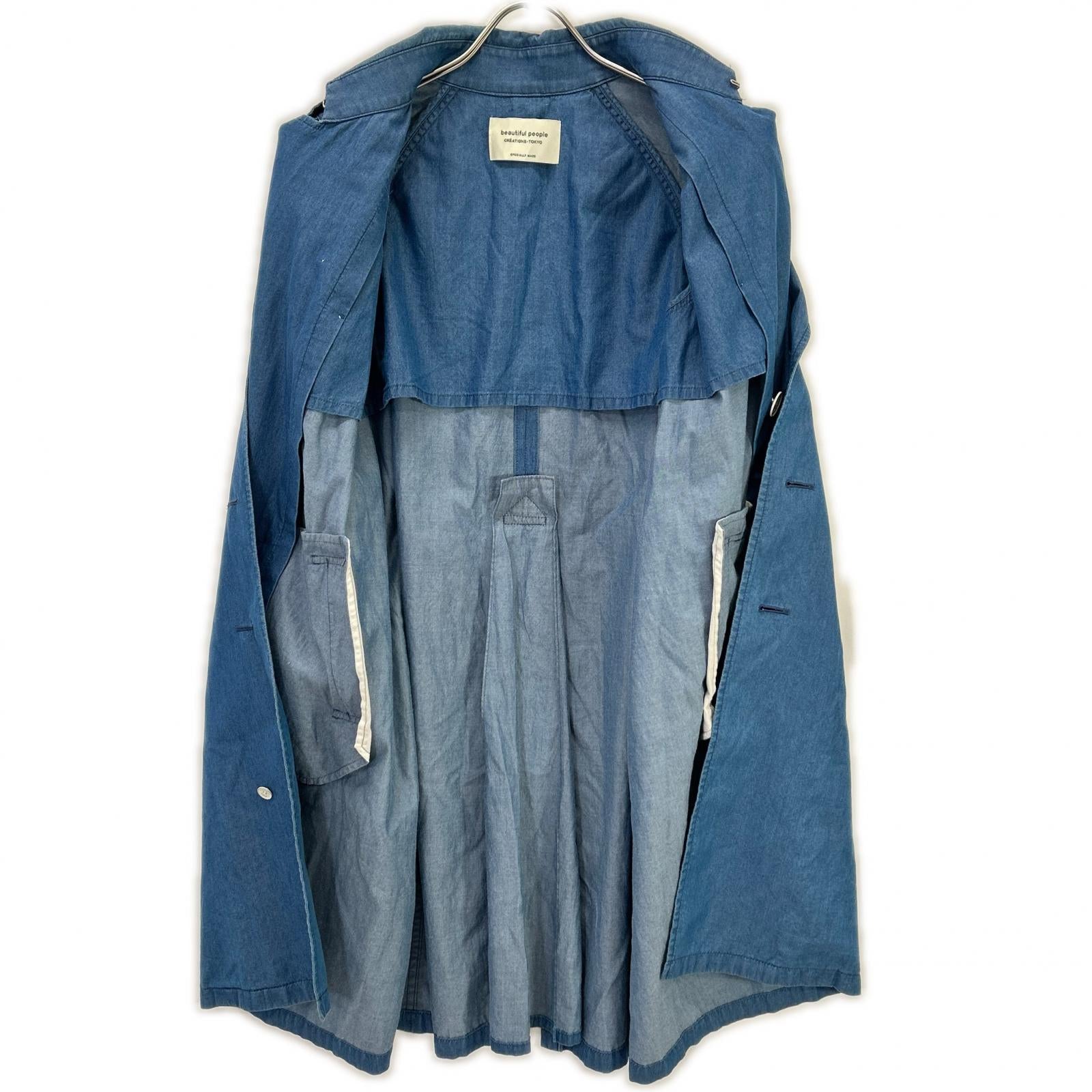 beautifulpeople beautiful people 1510103407 denim trench coat coat 140