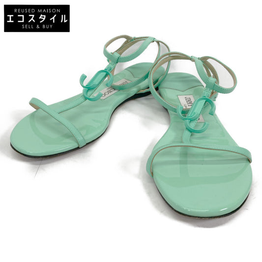 JIMMY CHOO ジミーチュウ 【美品】ALODIE FLAT MAIAMI MINT ストラップ シューズ 37 レディース