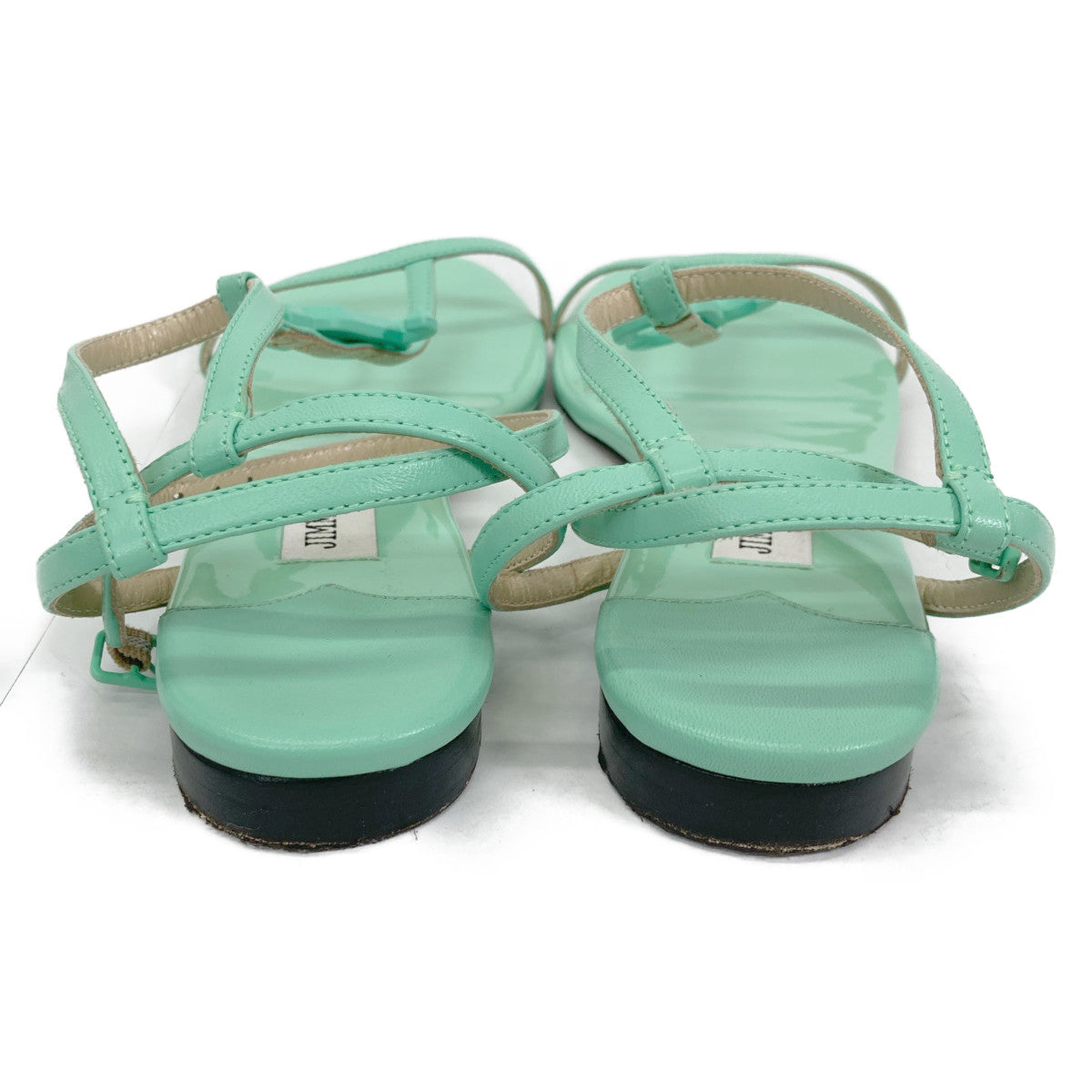 JIMMY CHOO 周仰杰 【美品】ALODIE FLAT MAIAMI MINT 绑带鞋 37 女士