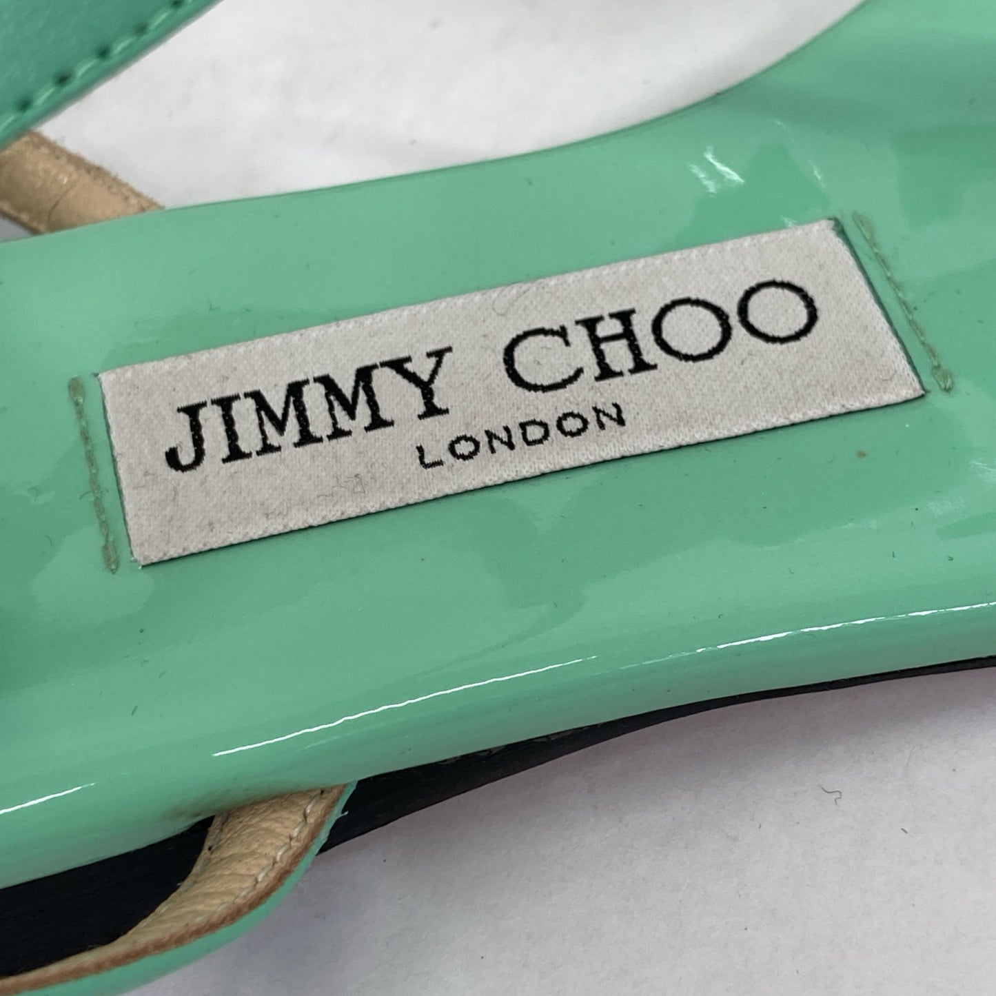 JIMMY CHOO 周仰杰 【美品】ALODIE FLAT MAIAMI MINT 绑带鞋 37 女士