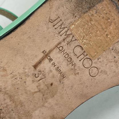 JIMMY CHOO 周仰杰 【美品】ALODIE FLAT MAIAMI MINT 绑带鞋 37 女士
