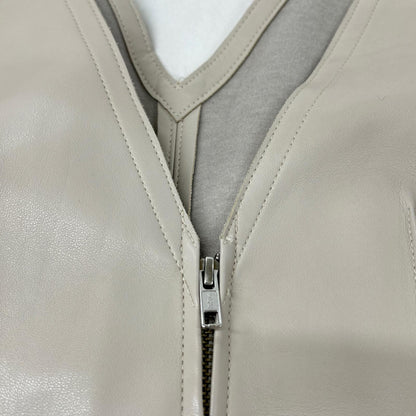 LE CIEL BLEU ルシェルブルー 23年 ベージュ Leather Utility Gilet ワンピース