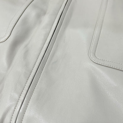 LE CIEL BLEU ルシェルブルー 23年 ﾍﾞｰｼﾞｭ Leather Utility Gilet ワンピース 36