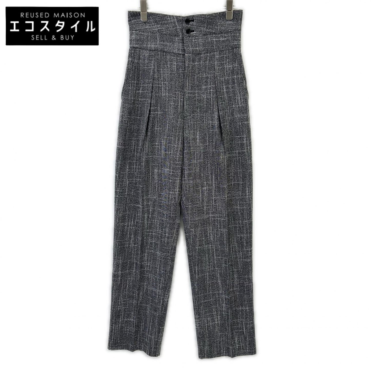 LE CIEL BLEU Le Ciel Bleu 23 Grey High Waist Pants Bottoms 36