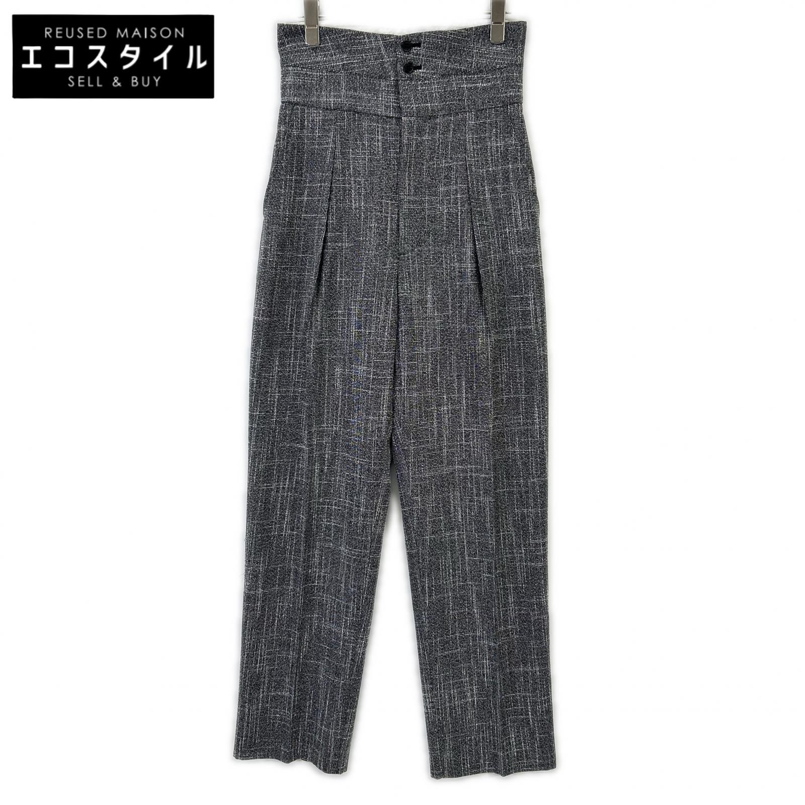 LE CIEL BLEU Le Ciel Bleu 23 Grey High Waist Pants Bottoms 36