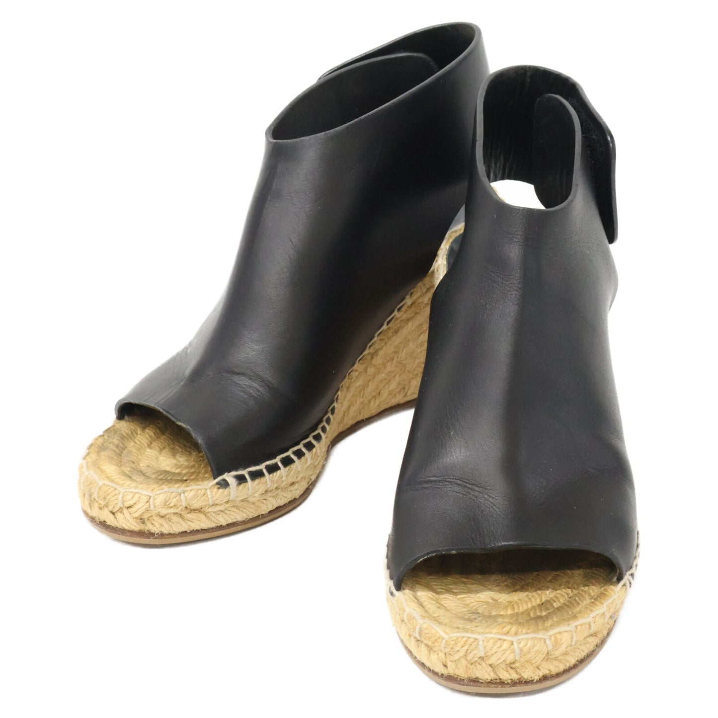 CELINE Open Toe Espadrille Wedge Sandals Shoes 35 Ladies
