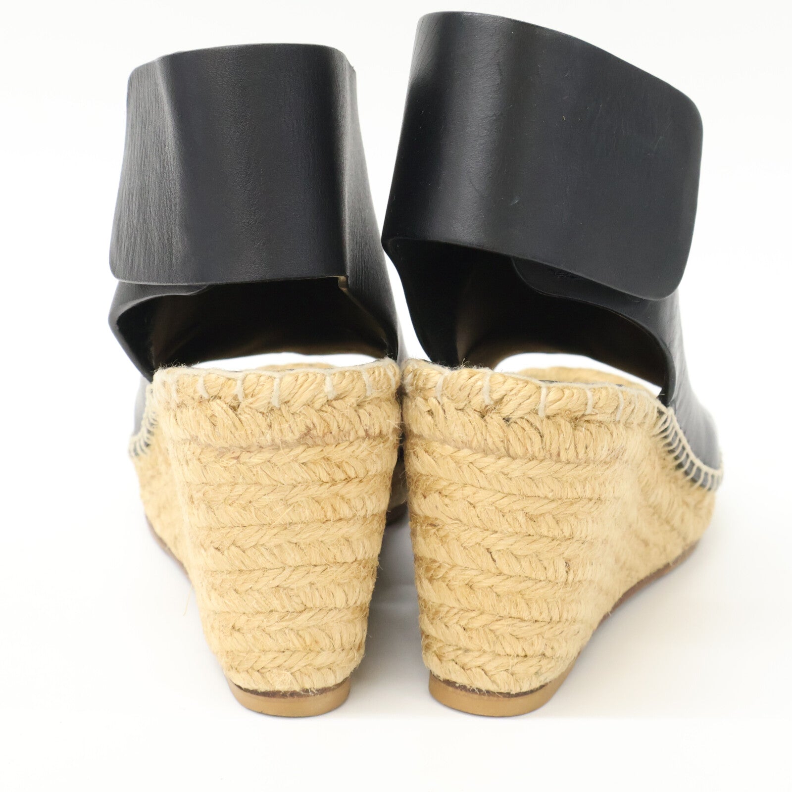 CELINE Open Toe Espadrille Wedge Sandals Shoes 35 Ladies