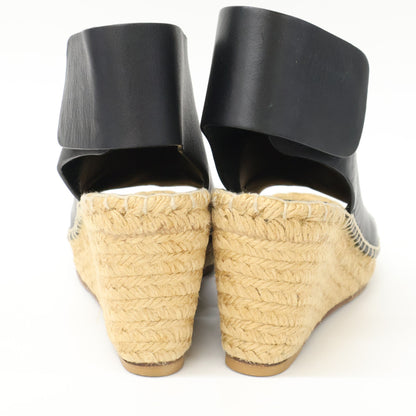 CELINE Open Toe Espadrille Wedge Sandals Shoes 35 Ladies