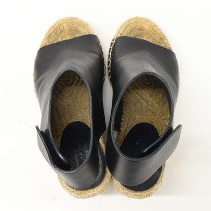 CELINE Open Toe Espadrille Wedge Sandals Shoes 35 Ladies