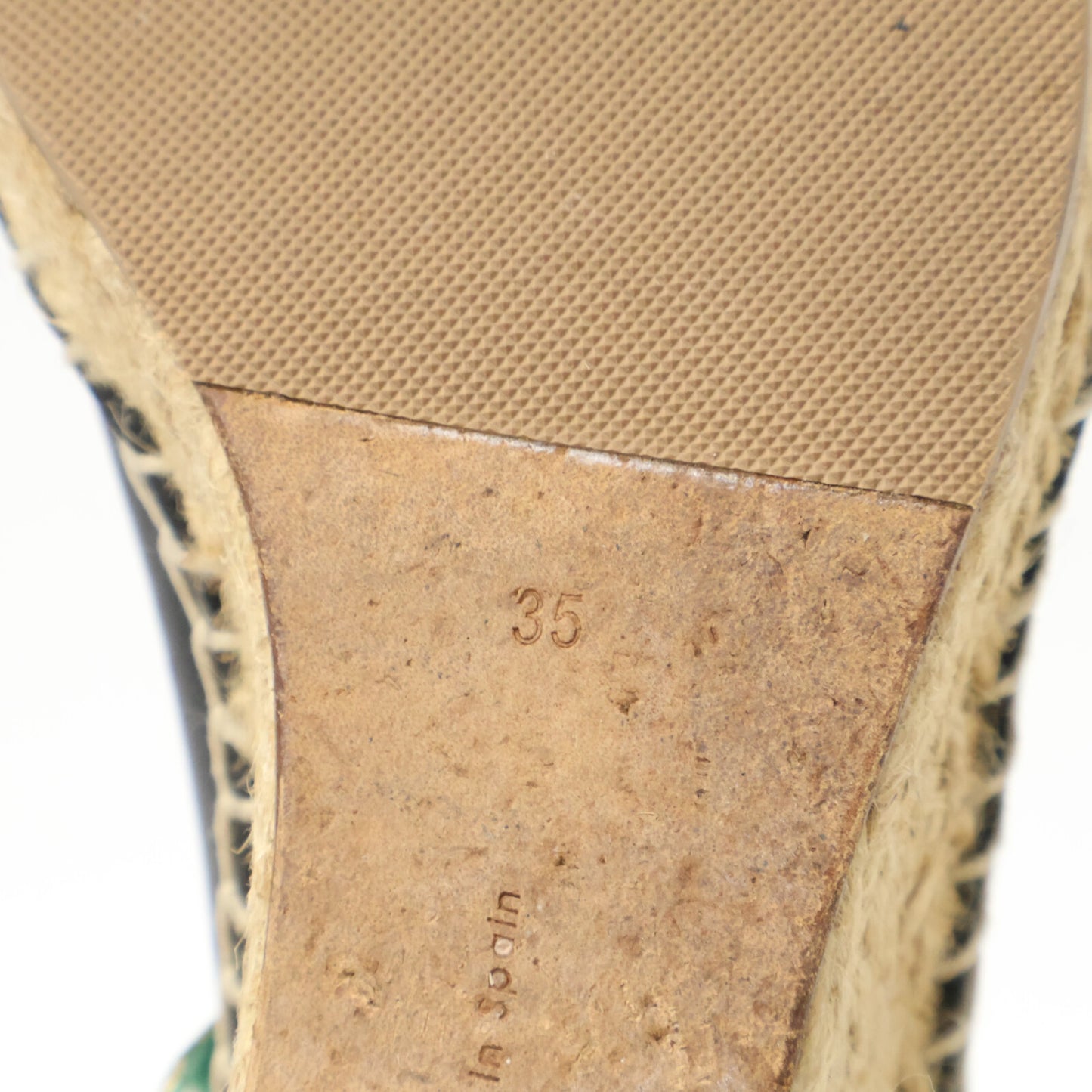 CELINE Open Toe Espadrille Wedge Sandals Shoes 35 Ladies