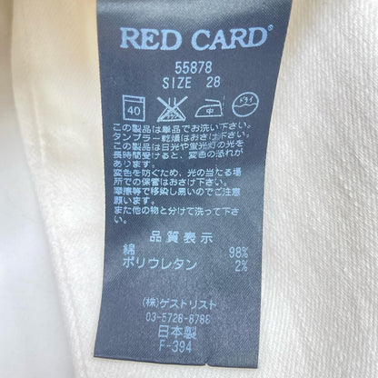 RED CARD レッドカード 55878 ﾎﾜｲﾄ ｽﾄﾚｯﾁﾃｰﾊﾟｰﾄﾞﾃﾞﾆﾑ ボトムス 28