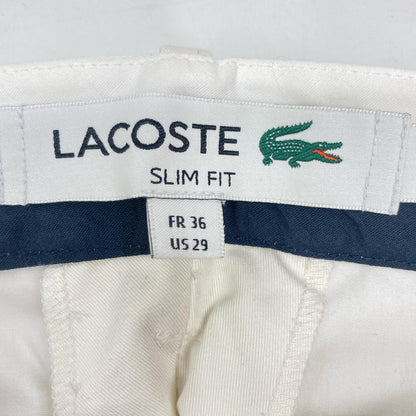 Lacoste ラコステ HH703EL ホワイト ハイストレッチトラウザー ボトムス