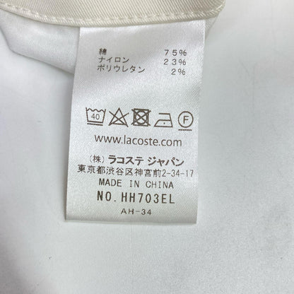Lacoste ラコステ HH703EL ホワイト ハイストレッチトラウザー ボトムス