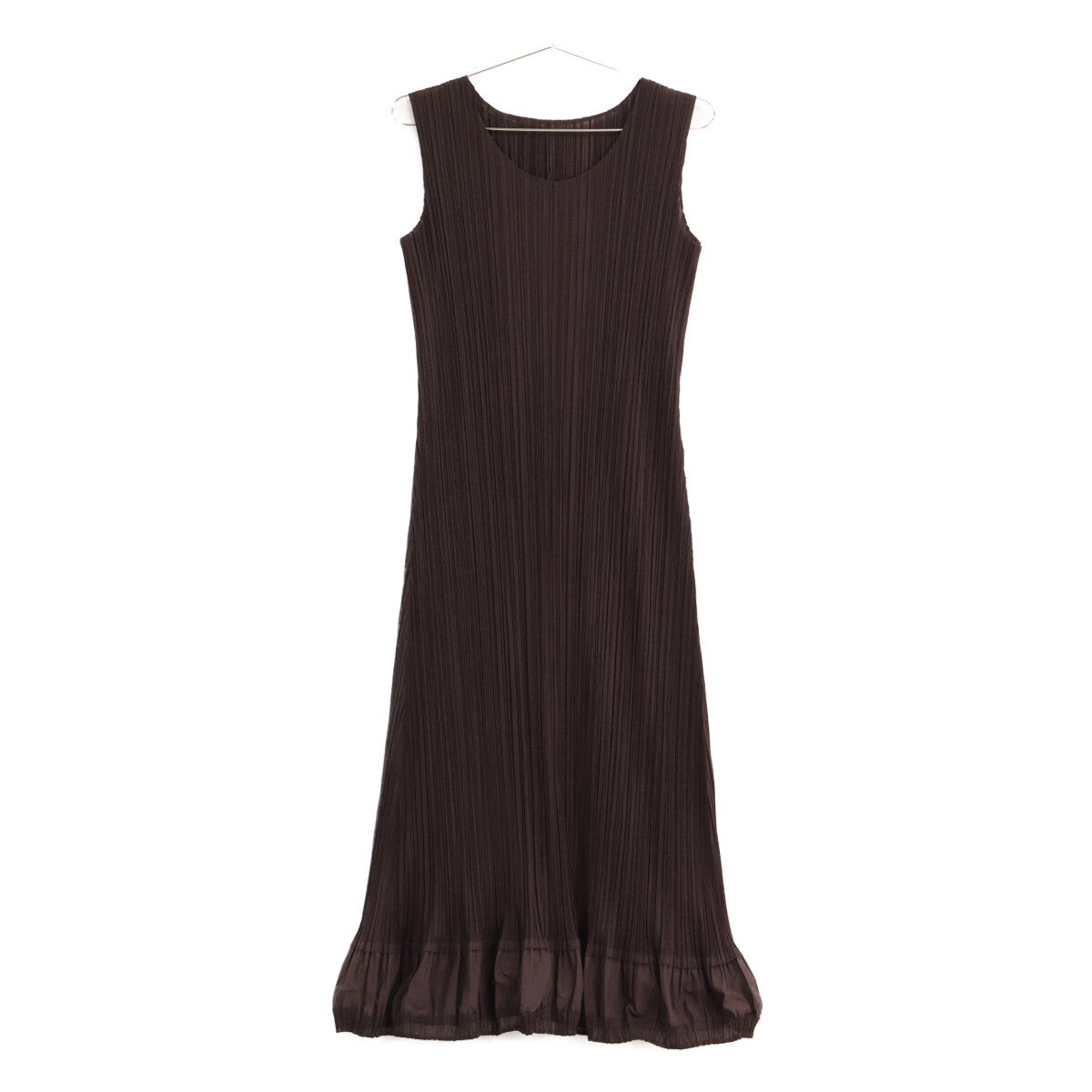PLEATS PLEASE プリーツプリーズ ブラウン PP63ーJH612 ワンピース ノースリーブ ワンピース