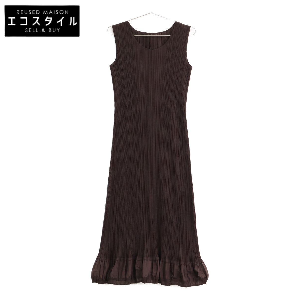 PLEATS PLEASE プリーツプリーズ ブラウン PP63ーJH612 ワンピース ノースリーブ ワンピース