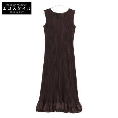 PLEATS PLEASE プリーツプリーズ ブラウン PP63ーJH612 ワンピース ノースリーブ ワンピース