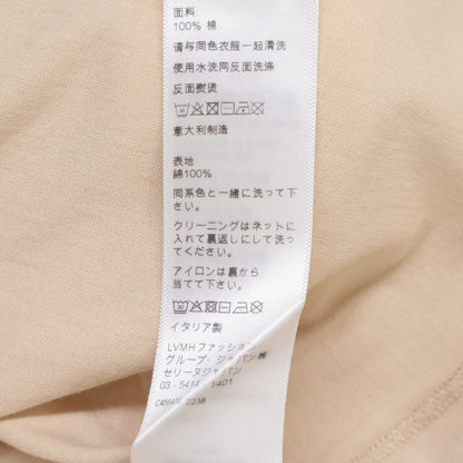 CELINE Beige 2X681671Q Cotton Logo Short-Sleeve T-shirt Top