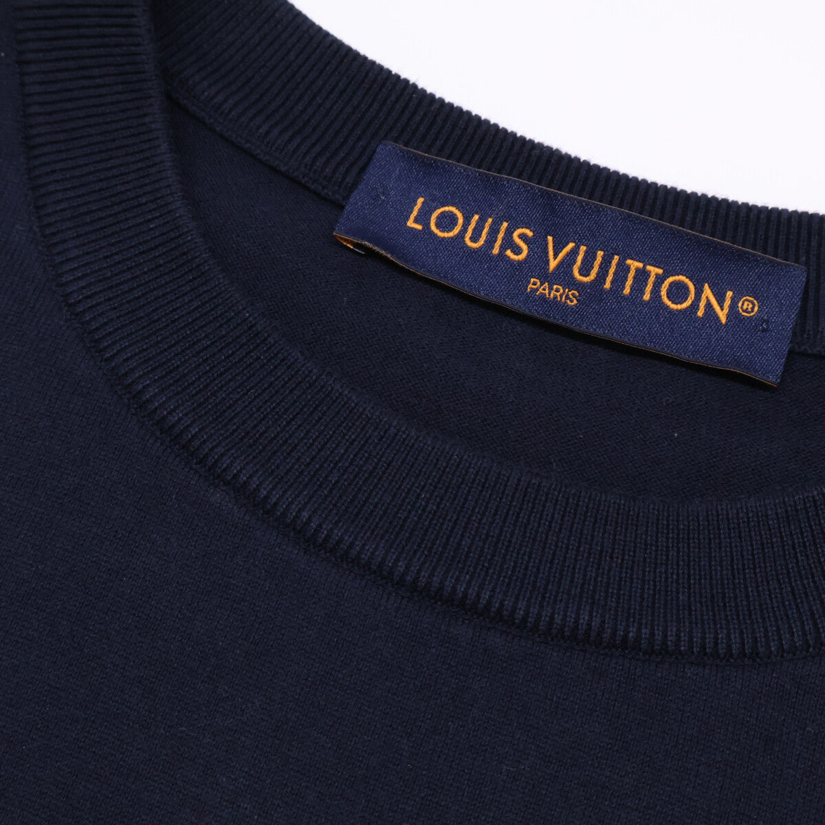 LOUIS VUITTON Black HRN42W Signature Short-Sleeve Crewneck Top