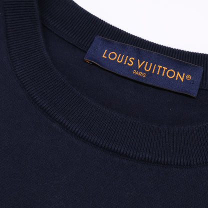 LOUIS VUITTON Black HRN42W Signature Short-Sleeve Crewneck Top