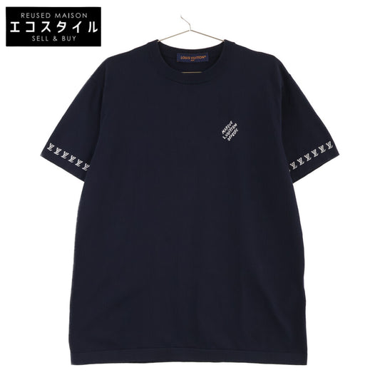 LOUIS VUITTON Black HRN42W Signature Short-Sleeve Crewneck Top
