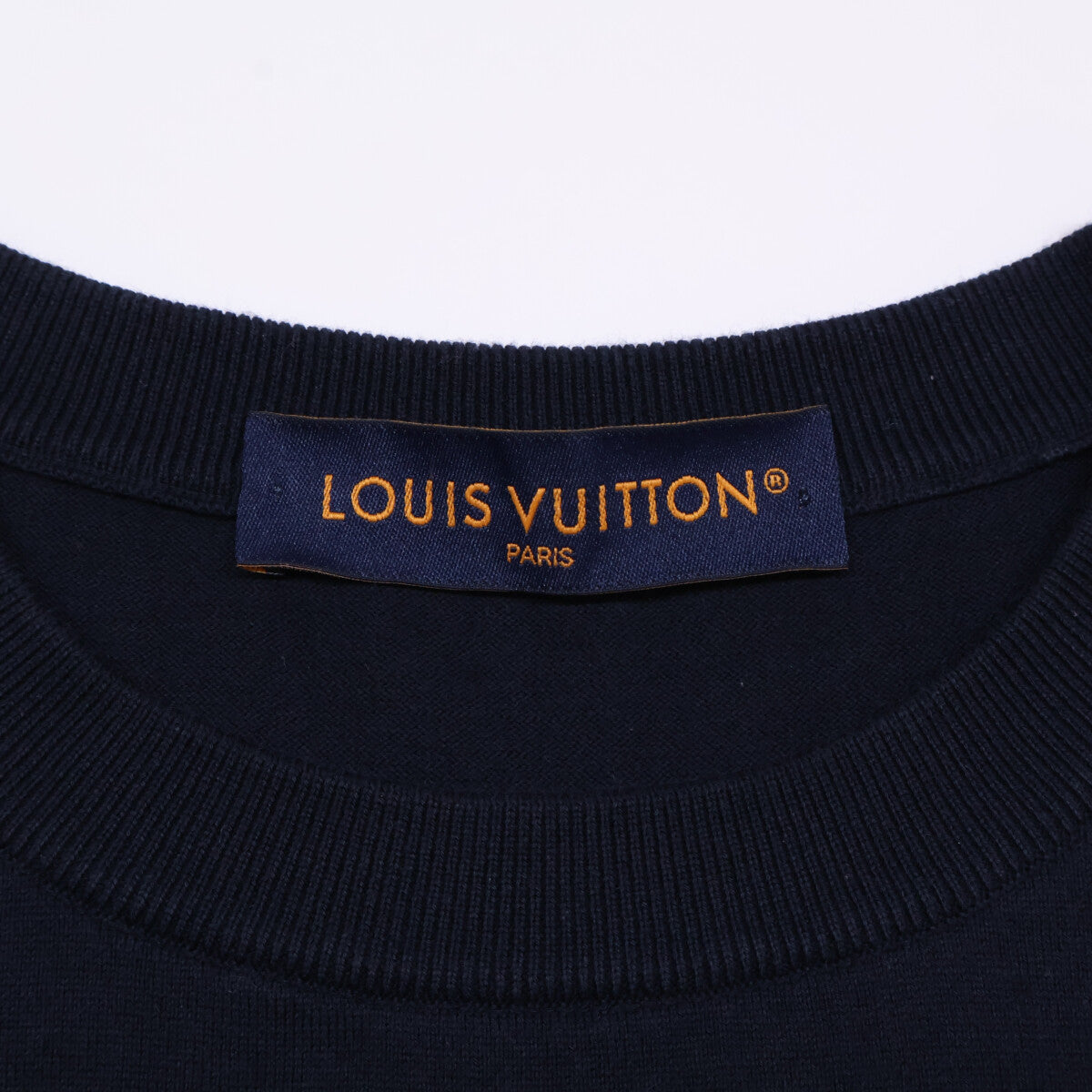 LOUIS VUITTON Black HRN42W Signature Short-Sleeve Crewneck Top