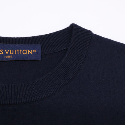 LOUIS VUITTON Black HRN42W Signature Short-Sleeve Crewneck Top