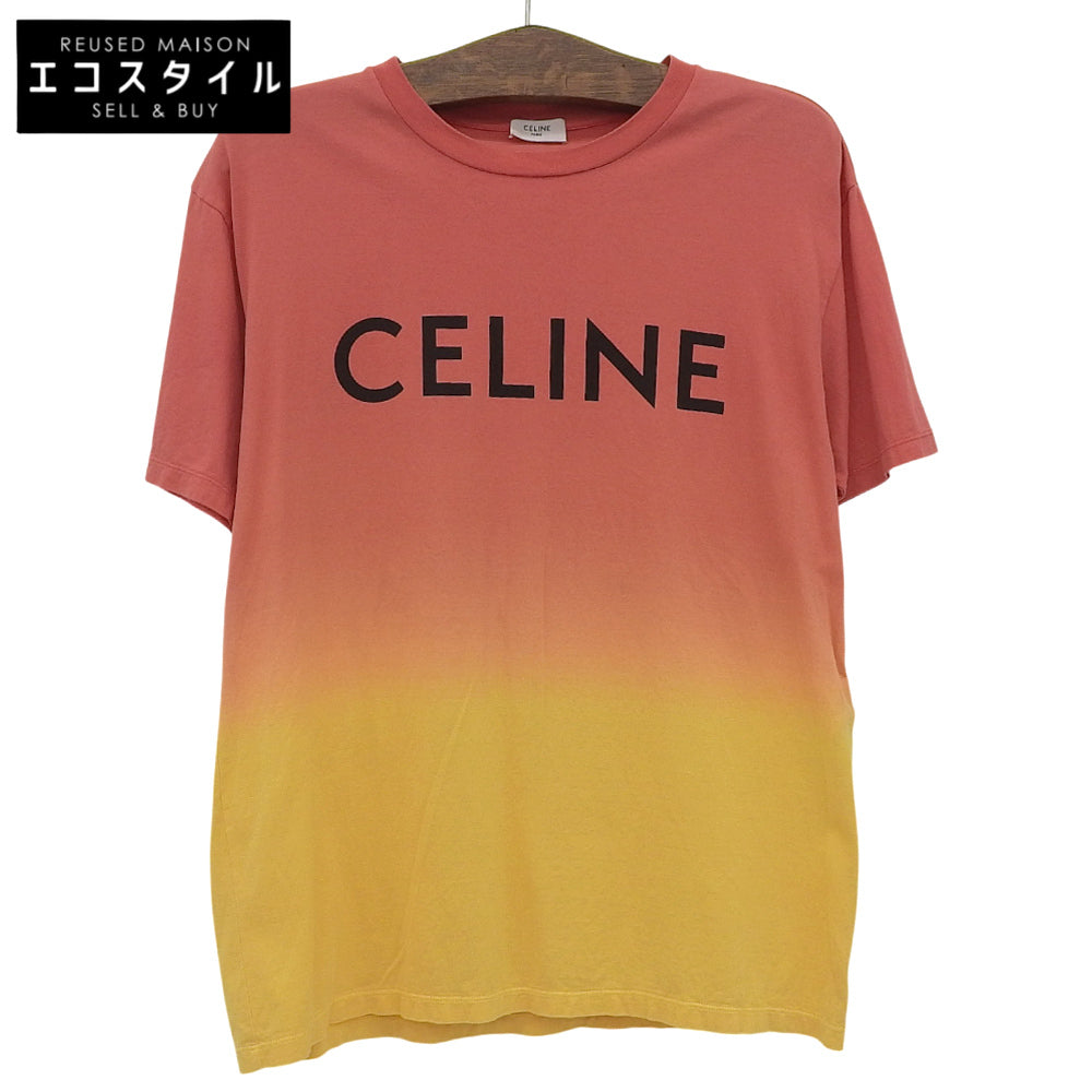 CELINE Gradation Logo T-Shirt Top Men's Multicolor XS 2X681731Y Tops