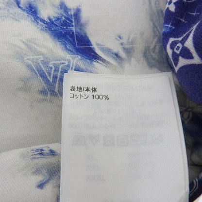 LOUIS VUITTON ルイヴィトン コットン バンダナ柄 Tシャツ トップス メンズ ブルー×ホワイト XS 22SS トップス
