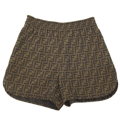 FENDI フェンディ 美品 キャンバス ショートパンツ ボトムス レディース ブラウン 38 FR6259 A5W3 ボトムス