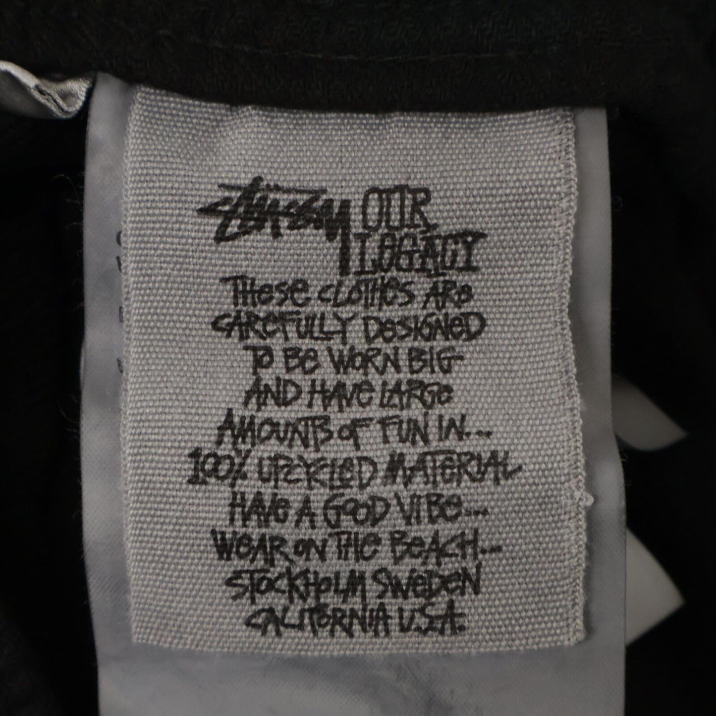 STUSSY 斯图西 ×OURLEGACY 黑色 WS2254LO 拉古纳短裤 下装