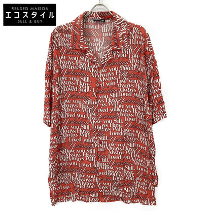 BALENCIAGA バレンシアガ 571440 レッド 18SS Love Short Sleeves Shirt トップス