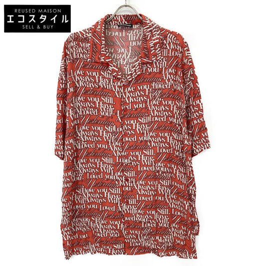 BALENCIAGA バレンシアガ 571440 レッド 18SS Love Short Sleeves Shirt トップス