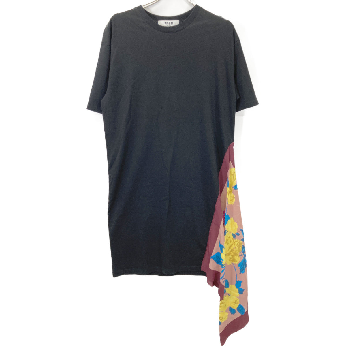 MSGM Black 2541MDA62 Scarf-Panel Dress Dress