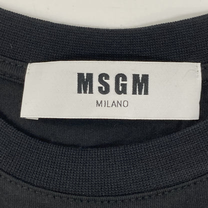 MSGM Black 2541MDA62 Scarf-Panel Dress Dress