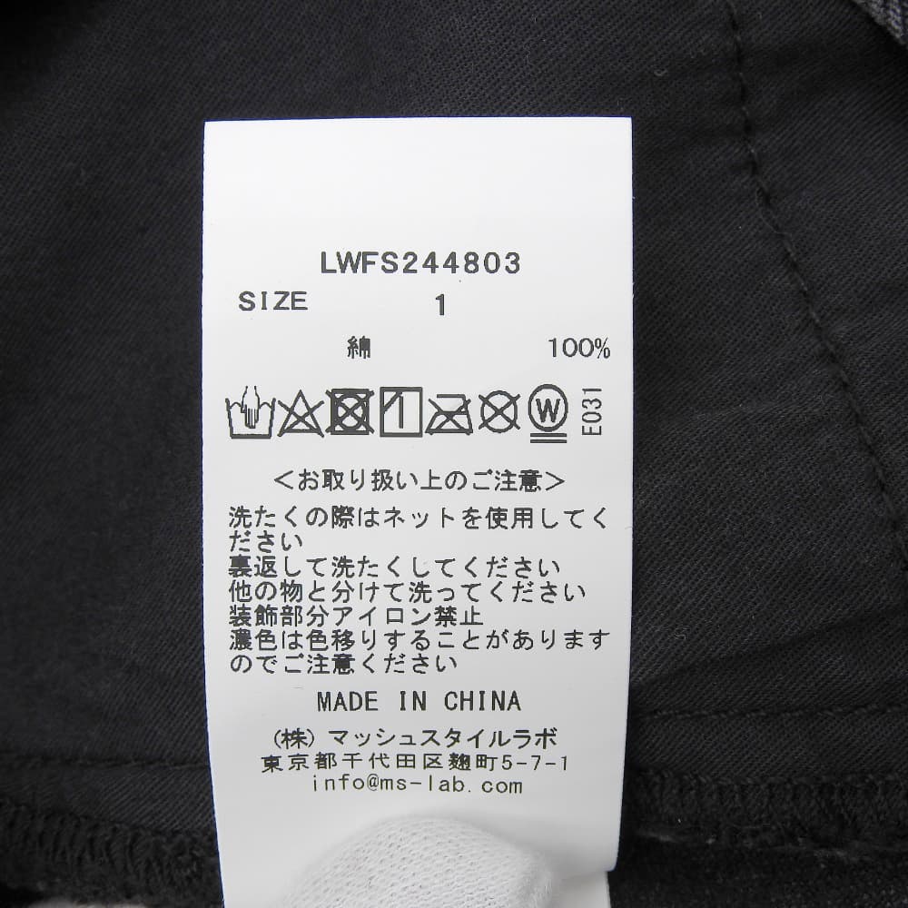 ビジューデニムミニスカート レディース ブラック 1 LWFS244803 24AW スカート 2 レディース
