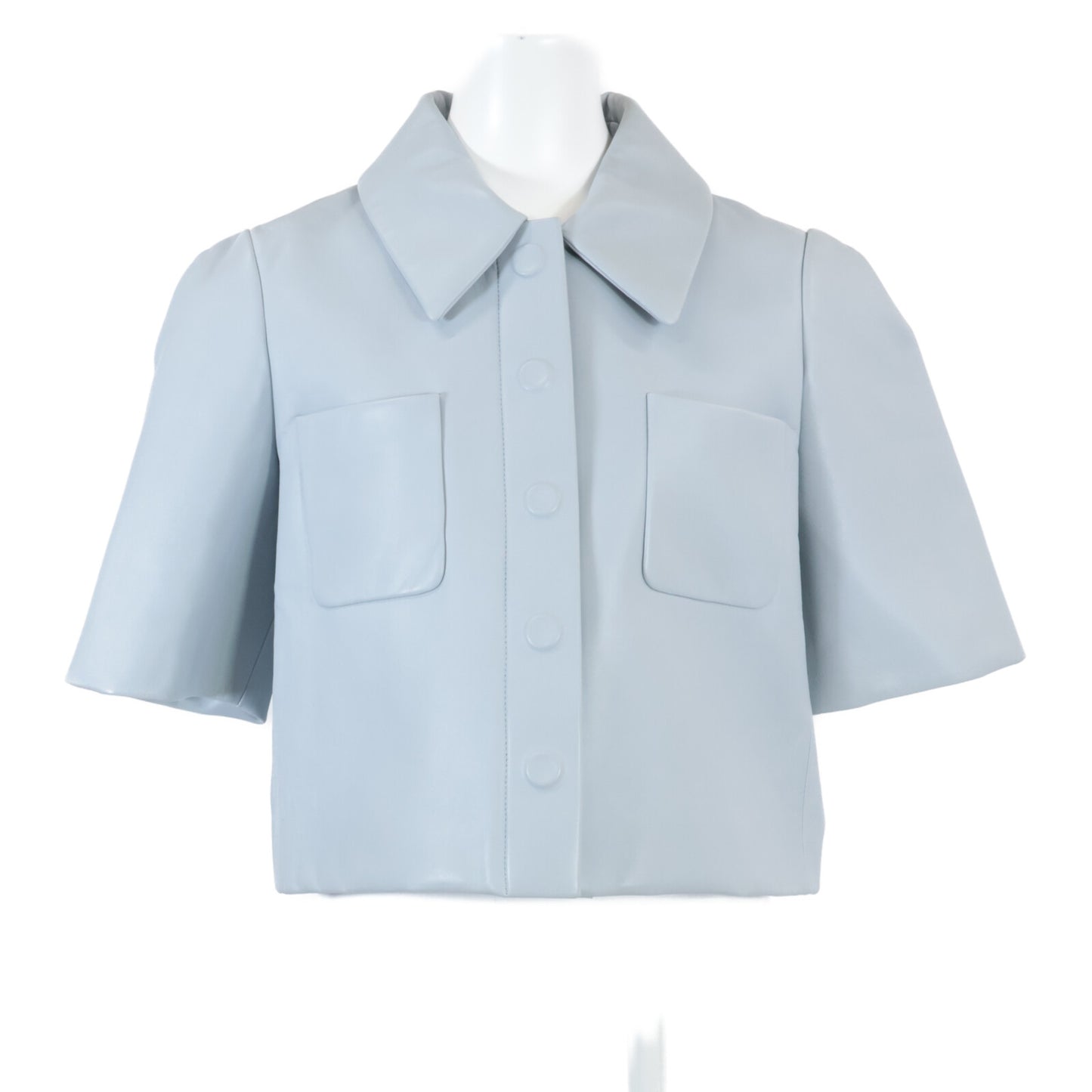 【新品/国内正品/23AW】S540Y30L44 粘合羔羊皮短款衬衫夹克 40 女士