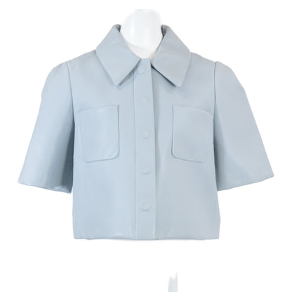 【新品/国内正品/23AW】S540Y30L44 粘合羔羊皮短款衬衫夹克 40 女士