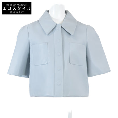 【新品/国内正品/23AW】S540Y30L44 粘合羔羊皮短款衬衫夹克 40 女士