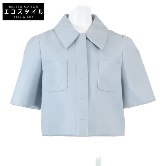 【新品/国内正規/23AW】S540Y30L44 ボンデッドラムレザー クロップド シャツ ジャケット 40 レディース