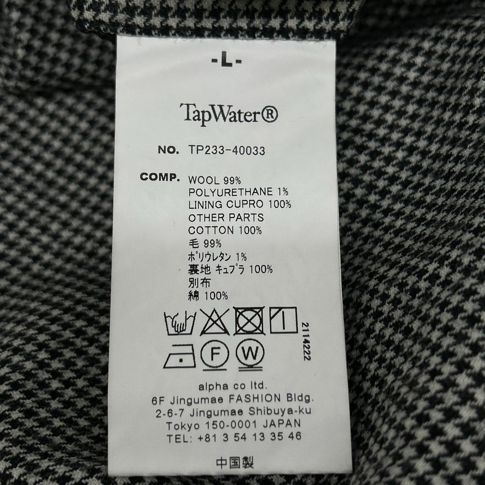 TapWater タップウォーター グレー TP233-40033 千鳥格子 ウール パンツ ボトムス