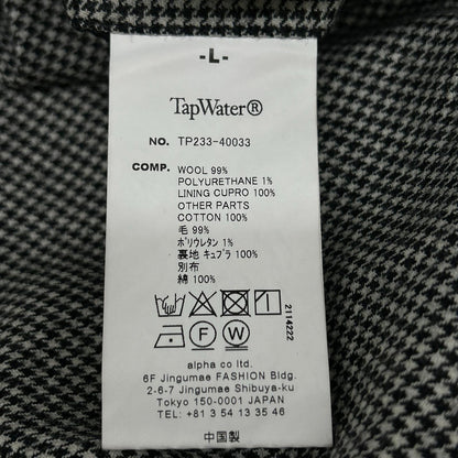 TapWater タップウォーター グレー TP233-40033 千鳥格子 ウール パンツ ボトムス