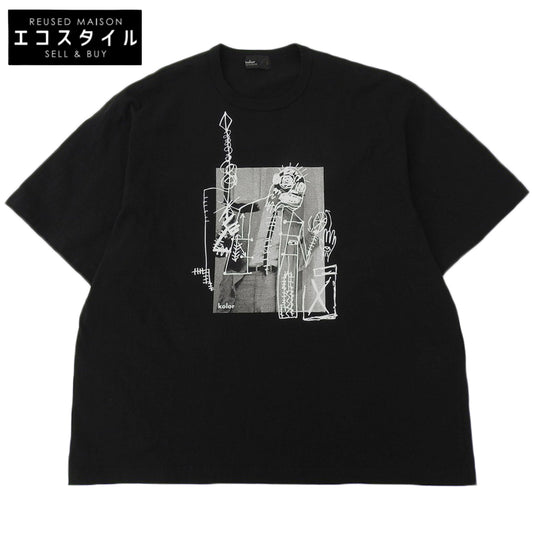 kolor 25ss Cotton T-shirt Top Men's Black 2 25WCM-T05204 Top