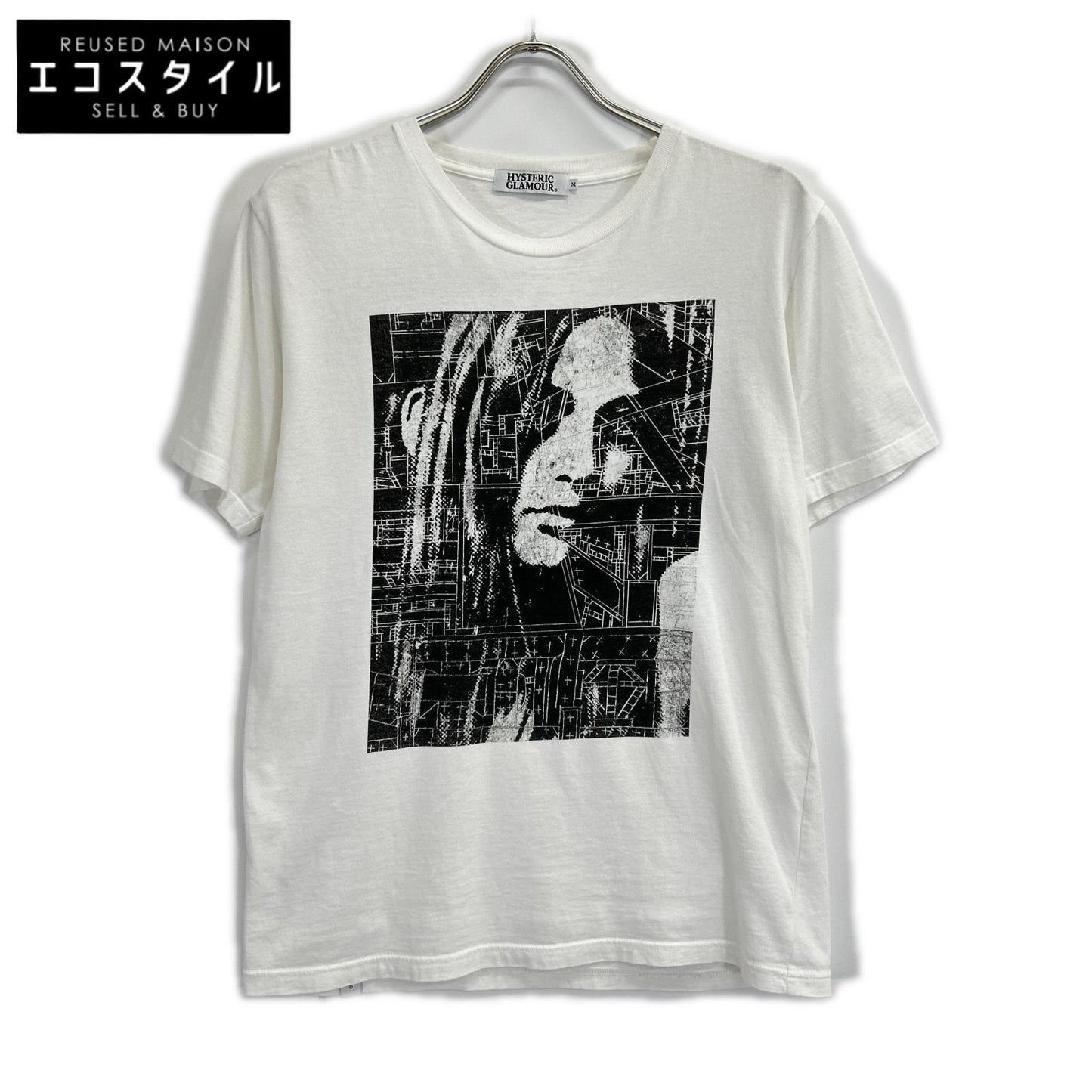 HYSTERIC GLAMOUR ヒステリックグラマー 0211CT19 ホワイト アトリエインカーブ 半袖Tシャツ トップス