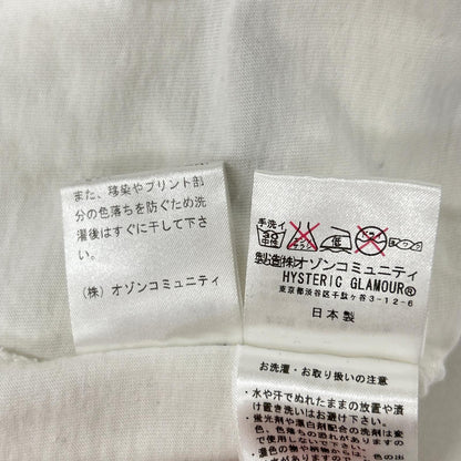 HYSTERIC GLAMOUR ヒステリックグラマー 0211CT19 ホワイト アトリエインカーブ 半袖Tシャツ トップス