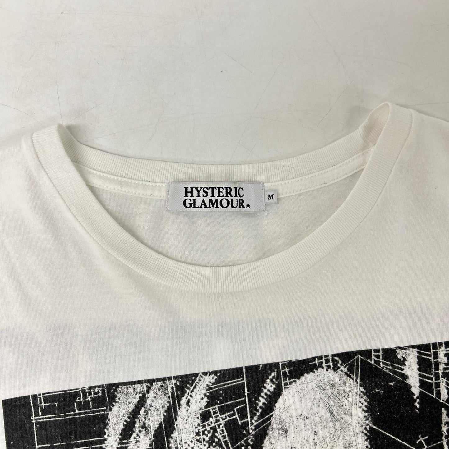 HYSTERIC GLAMOUR ヒステリックグラマー 0211CT19 ホワイト アトリエインカーブ 半袖Tシャツ トップス