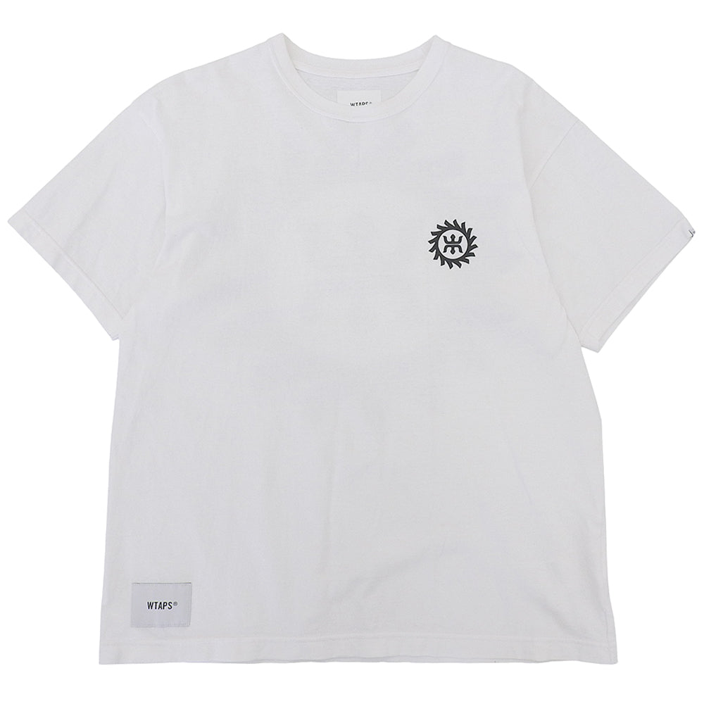 (W)TAPS ダブルタップス コットン 半袖 Tシャツ トップス メンズ ホワイト X 01 241ATDTーCSM27 24年 トップス