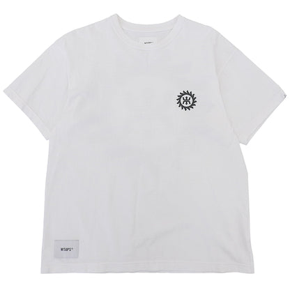 (W)TAPS ダブルタップス コットン 半袖 Tシャツ トップス メンズ ホワイト X 01 241ATDTーCSM27 24年 トップス