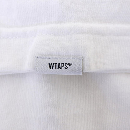 (W)TAPS ダブルタップス コットン 半袖 Tシャツ トップス メンズ ホワイト X 01 241ATDTーCSM27 24年 トップス